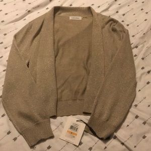 Gold dressy cardigan